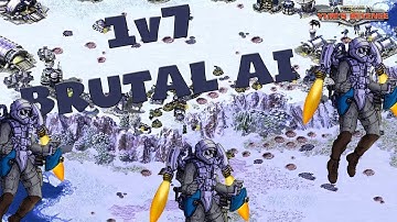 1v7 BRUTAL AI - ACT FAST!!  ( Command & Conquer - Yuris Revenge )