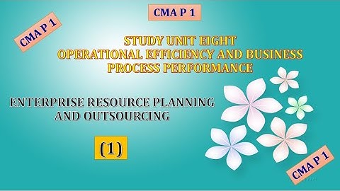 #CMA, P 1, Unit 8, Enterprise Resource Planning And outsourcing (1)