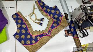 Beautiful blouse gala design cutting and stitching| silk saree blouse neck design|
