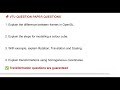 VTU Computer Graphics BCS515A | MOST IMPORTANT & EXPECTED QUESTIONS | 5th Sem CBCS.