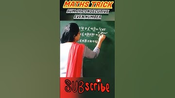 😇Sum of consecutive even numbers. #shorts #mathstricks