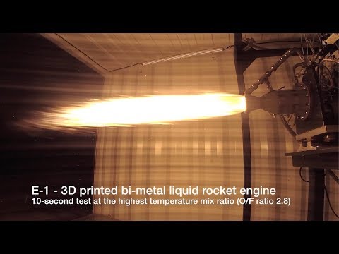 MILESTONE: Successful fire of our E-1 bi-metal highest performance 3D printed 🚀 rocket engine.