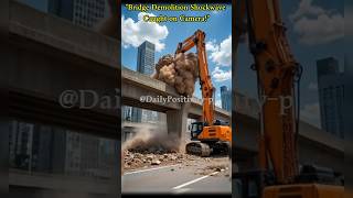 Bridge Demolition Shockwave Caught on Camera! #shortsviral #viralvideos @DailyPositivity-p