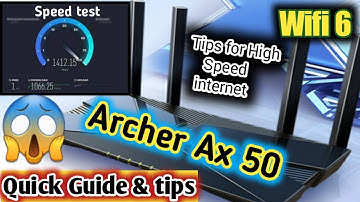 tp-link archer ax50 (ax3000) setup | best wifi 6 speed test (1.5gbps) [tips&tricks] with proof