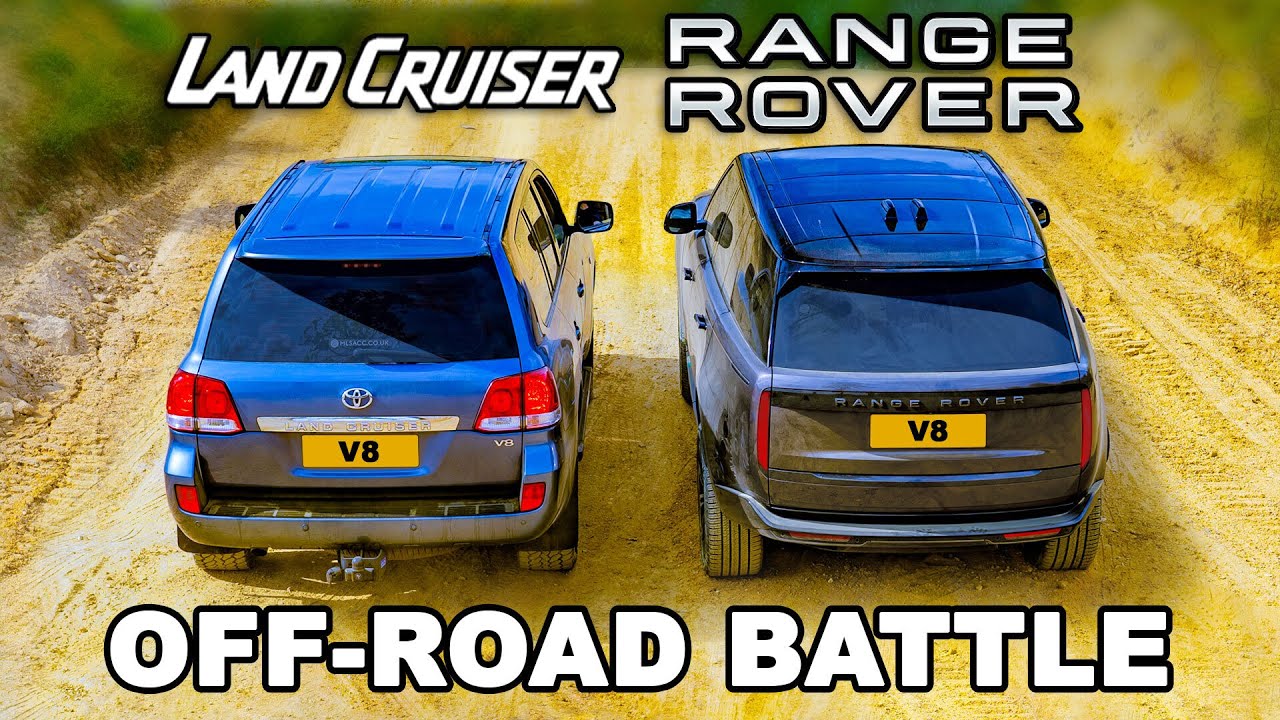 Range Rover v Land Cruiser UP HILL DRAG RACE