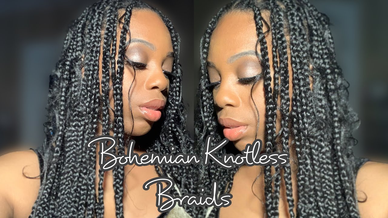 Dodos Uvieghara shares her Knotless Box Braids with Curly Tips Tutorial