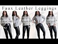 Comparing Faux Leather Leggings at Different Price Points! // Is Spanx really the best?