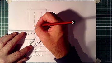 Drawing a 3rd Angle Orthogonal drawing using a manual method - Part 2
