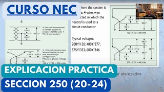 Codigo Nacional de Instalaciones Electricas Explicacion practica Seccion 250 (2024) Parte2 V #19