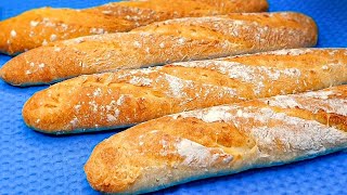 Baguette or French bread (very light breads). baking bread. recipes from maria
