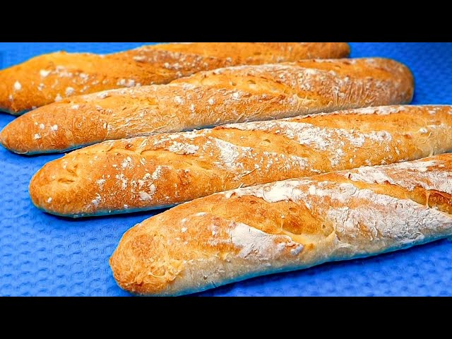 Baguette oder französisches Brot (sehr leichte Brote). brot backen. rezepte von maria class=