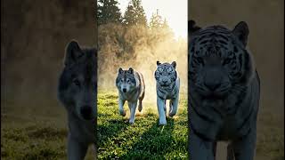 🐺🐯 Wolf & Tiger Slow Run | Epic Wildlife Journey