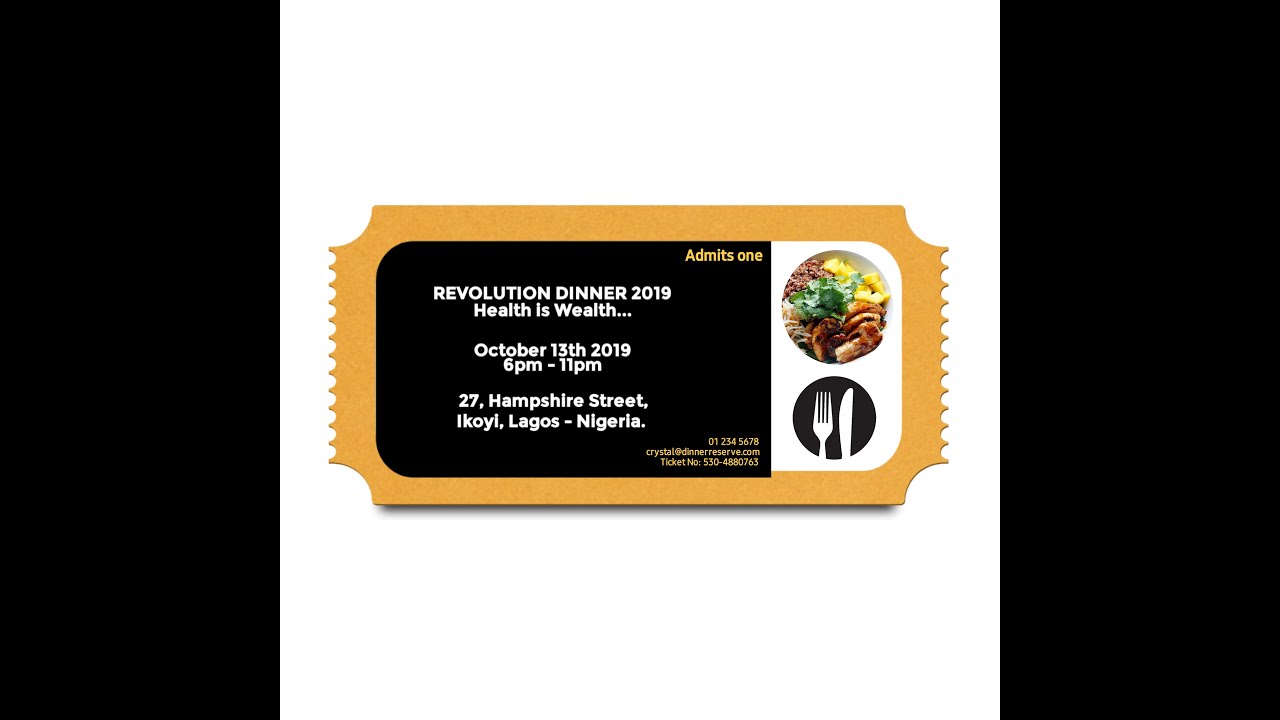 How to design meal ticket with pixellab YouTube