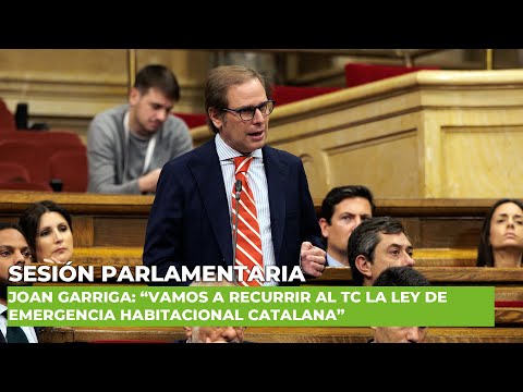 Joan Garriga: "Vamos a recurrir al TC la ley de Emergencia Habitacional catalana"