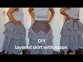 DIY layered skirt with apron | Makoti skirt