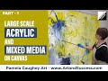 094- Pamela Caughey BIG CHALLENGE - 7'x8' Acrylic Mixed Media on Canvas