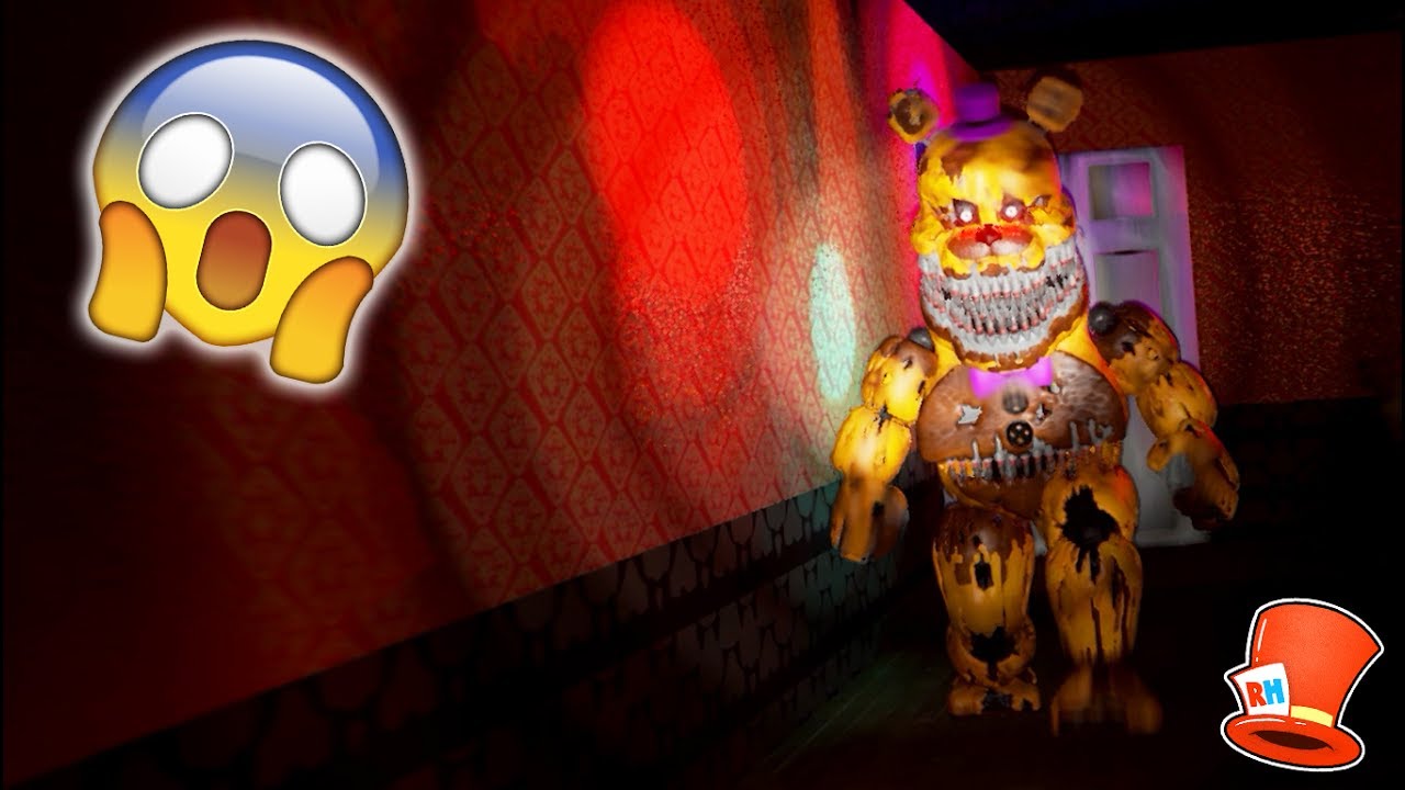 I lined up Nightmare Fredbear with one of his hallway renders and