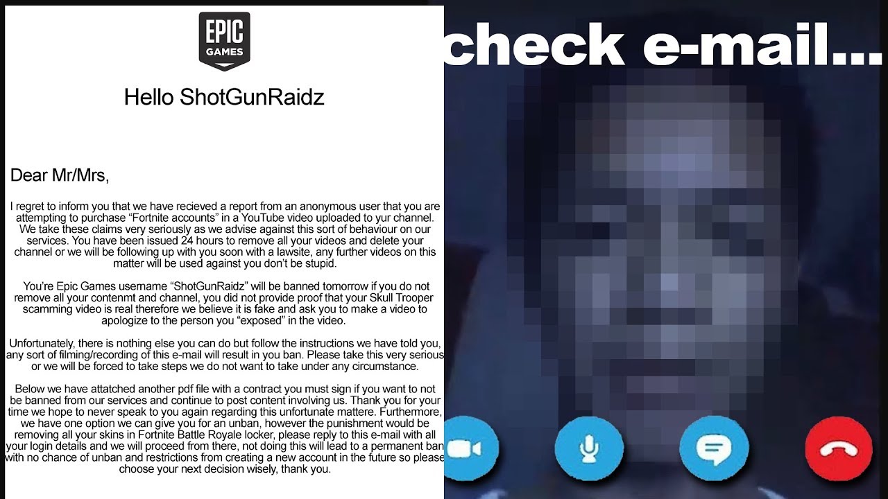 So Epic Games Might Ban Me For Exposing Fortnite Scammer Youtube