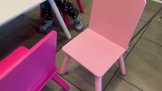 Kids Table and Chair Set PARENT REVIEW! Love How Easy It Cleans Up