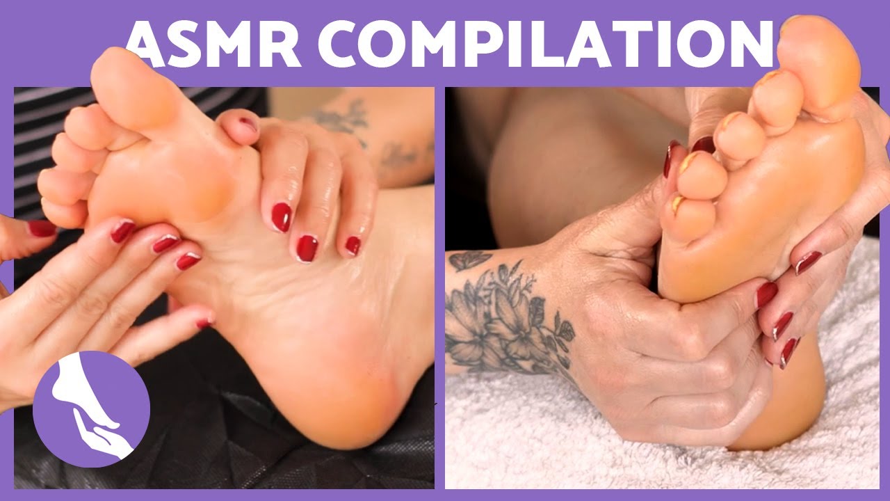КОМПИЛЯЦИЯ МАССАЖА СТОП ASMR (1 час) 💤 1 Час Расслабляющего Массажа Стоп
