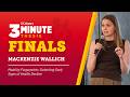 2026 UCalgary Three Minute Thesis Finalist Mackenzie Wallich 