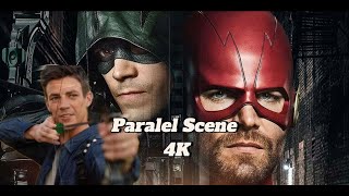 The Flash and Green Arrow parallel scene edit 4K⚡️⚡️#arrowverse