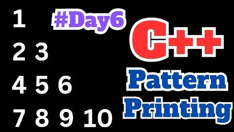 Pattern Printing in C++ Program | c++ program for simple number pattern printing