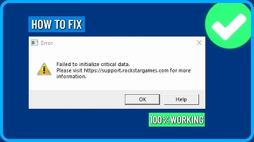 How to Fix Failed to Initialize Critical Data Gta 5 Epic Games (2025)