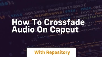 How to crossfade audio on capcut