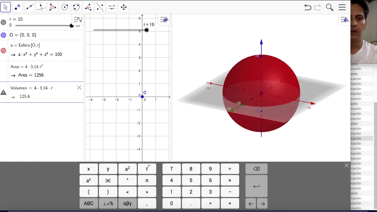 Area y Volumen de una Esfera