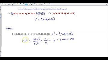Math 14 5.2 Objective 3: Illustrating and Computing the Complement Rule