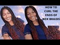 HOW TO CURL THE ENDS OF your BOX BRAIDS with NO CURLING TOOLS! JUST HOT WATER!!