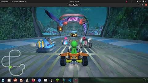 My first video playing Super Tux Kart