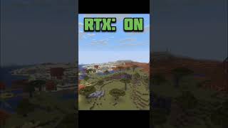 Minecraft RTX OFF vs RTX ON ❤️ #shorts  #minecraft