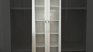 Small library work , ply dream glass door, #interiordesign #woodenalmari #cabinetdoors