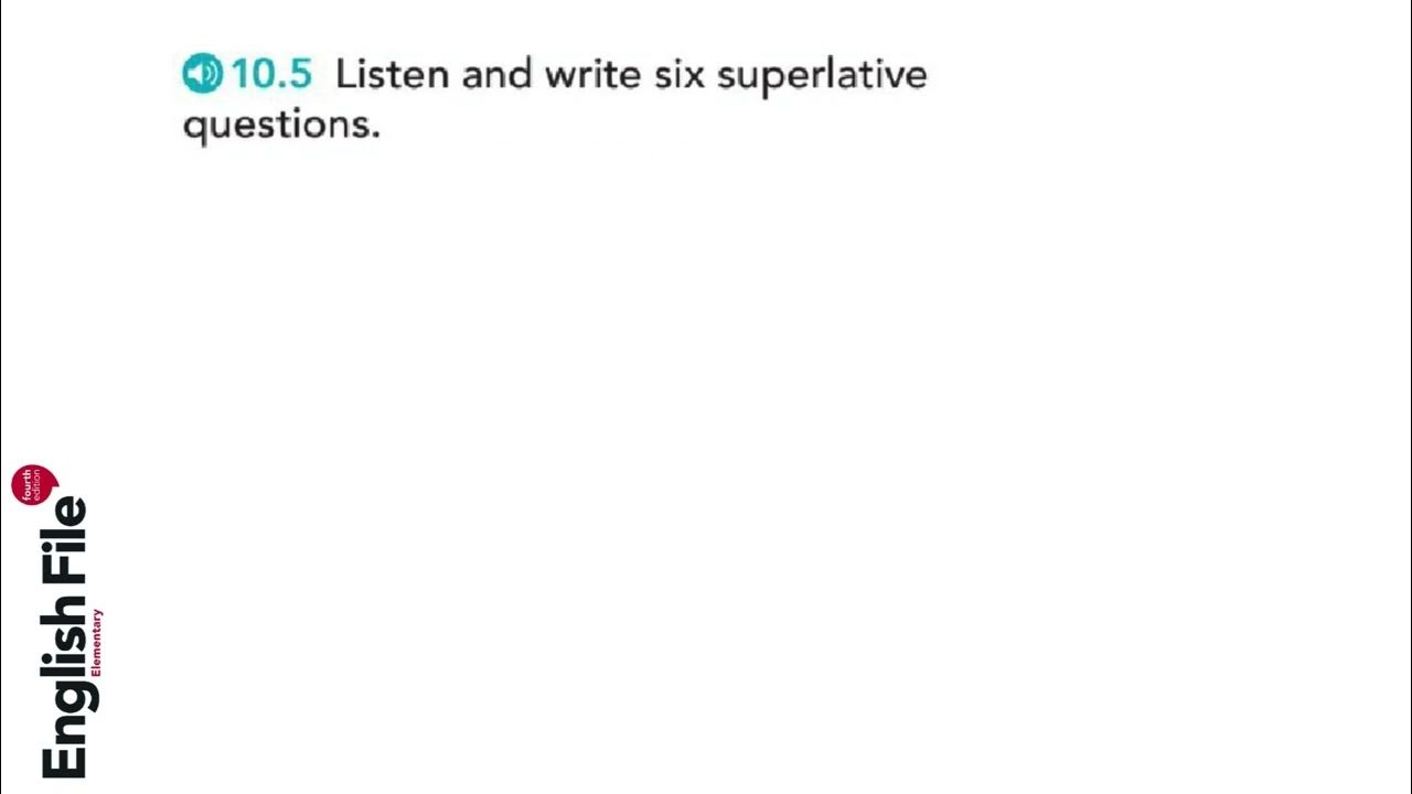 English file elementary 4th edition sb 10 5 youtube