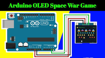 OLED Space Wars Game | arduino oled display | animation | game | projects | Clock | address | Bitmap