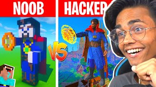 Minecraft NOOB vs HACKER : I CHEATED in a Build Challenge 😂