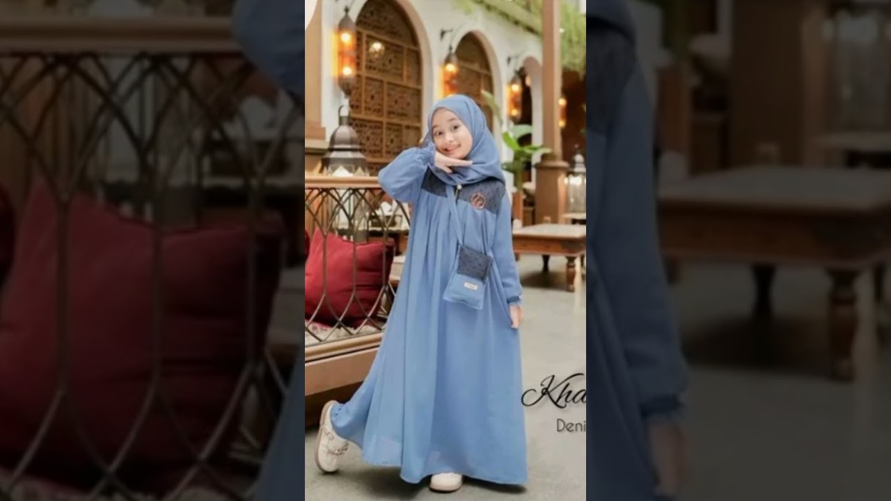 Gamis anak set plsima💞
