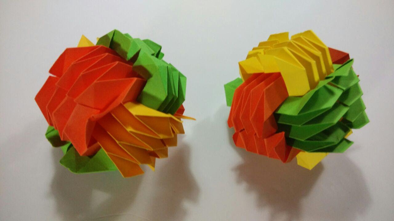 Como hacer una pelota modular de origami YouTube