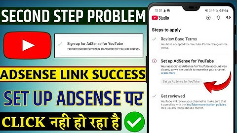 setup AdSense for YouTube click problem | your associated adsense for YouTube account was closed so