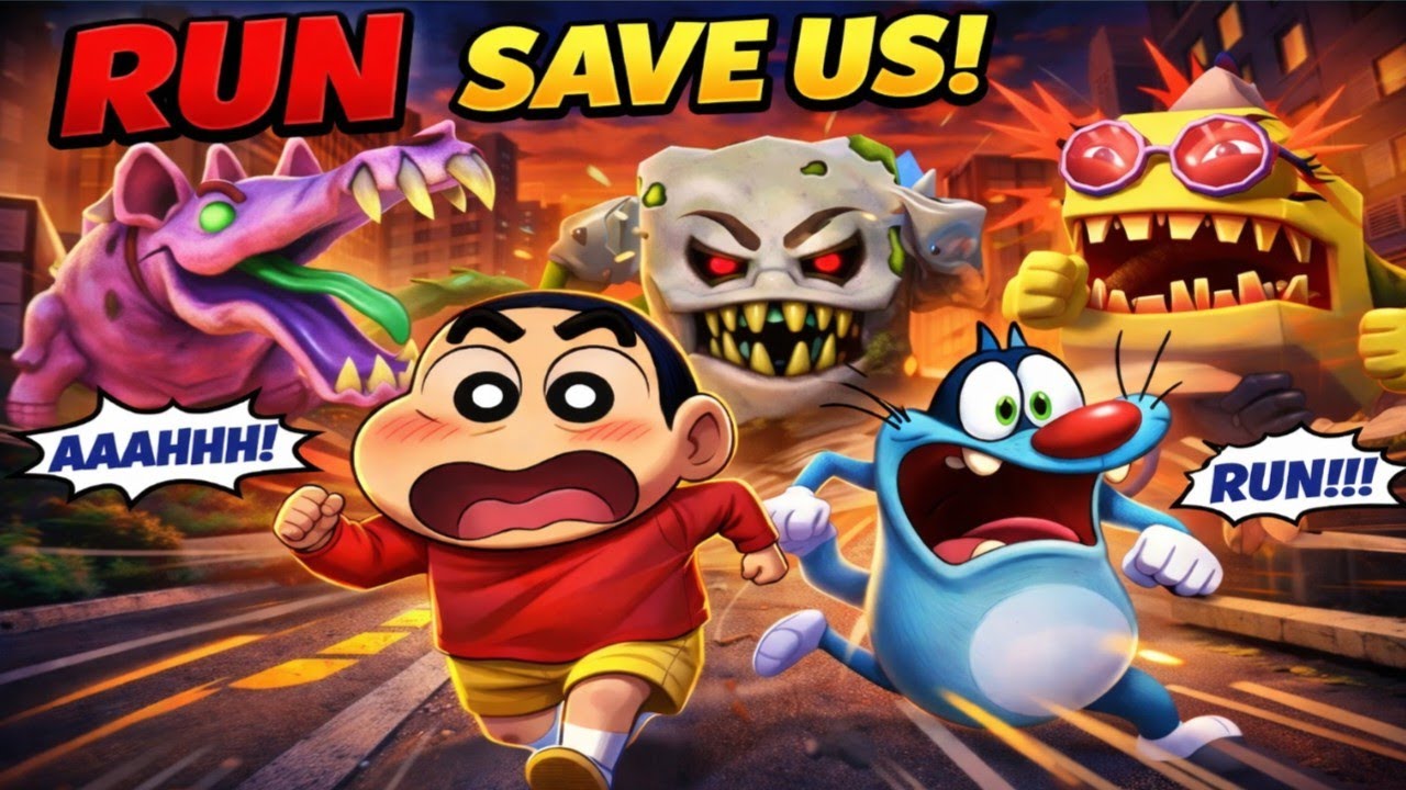 Oggy & Shinchan vs INSANE Dental Monster!😮Roblox Mega Escape🔥