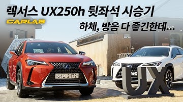 [4K] 렉서스 UX250h 뒷좌석 시승기, 방음 아주 좋다! 그런데...  [카랩/CARLAB]