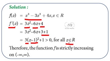EXAMPLE 6.18 - CLASS 11 - BMS - CH 6- APPLICATIONS OF DIFF. - INCREASING FUNCTION - Suresh Maths