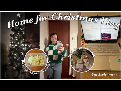 Home for Christmas vlog 2025 | baking, uni assignments & more