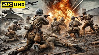 COD WWII - BRUTAL Combat of WW2 with 1st Infantry Division (Collateral Damage) 4K HDR