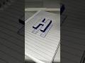 Letra H na visão 3D com caneta BIC - Letter H in 3D view with a BIC pen - La letra H en vista 3D