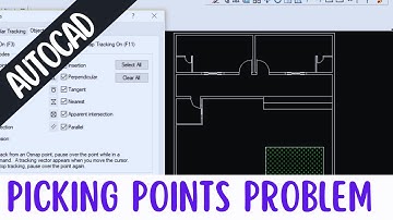 AutoCAD not picking points tutorial