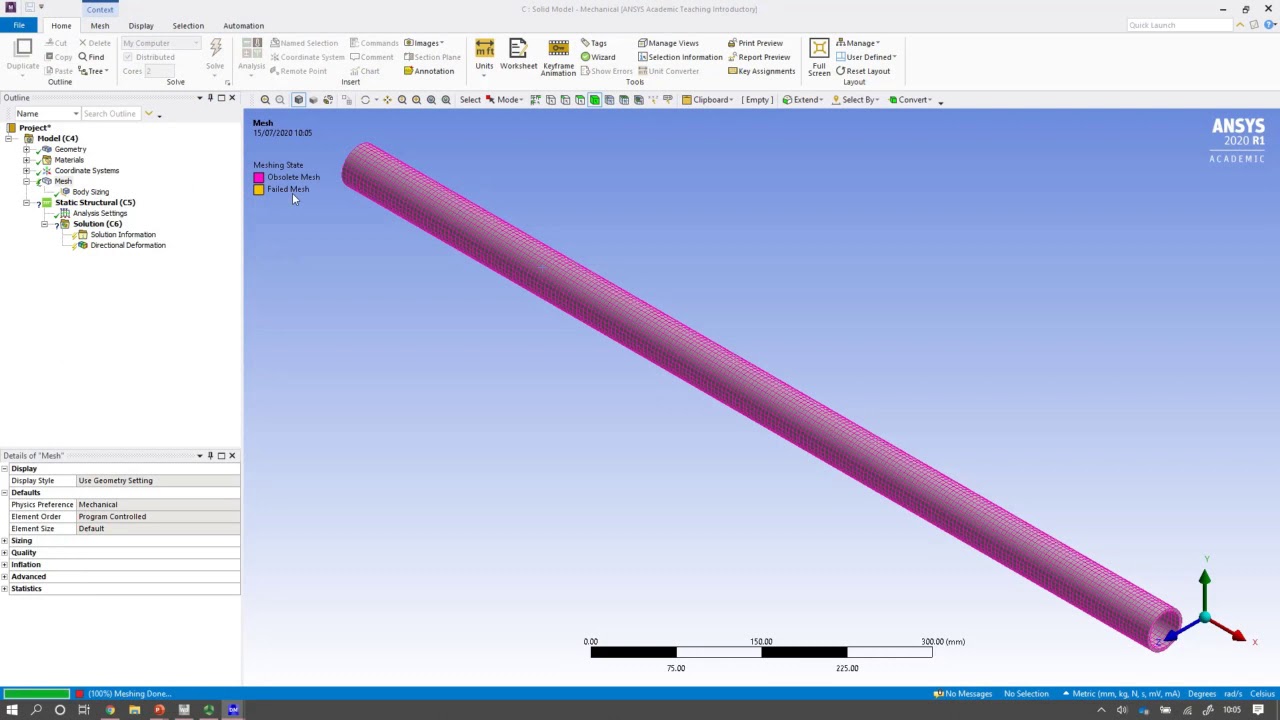 Solid Element Model ANSYS Workbench
