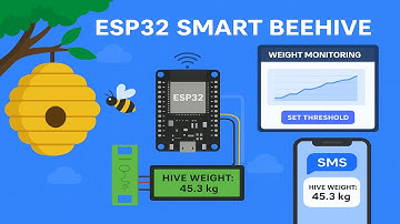ESP32 Smart Bee hive | Real-Time Honey Monitoring with IoT, SMS, LCD  & Web Dashboard